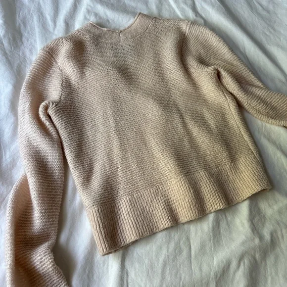 Women's Cream Cardigan Sweater - Picture 3 of 3